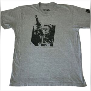 Brixton Gray & Black Willie Nelson "Shotgun Willie" Graphic T-Shirt Rare Size Lg